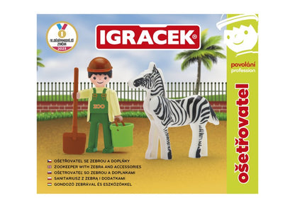 Igráček Ošetřovatel - figurka se zebrou a příslušenstvím