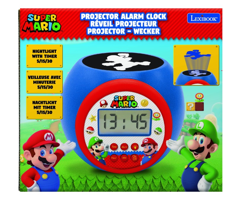 Lexibook budík Super Mario se stropním projektorem