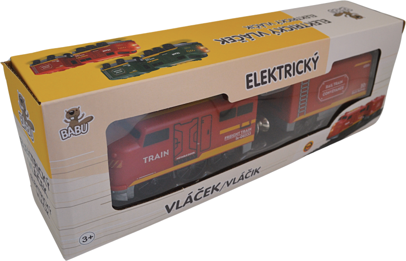 BABU vláčky - Elektrický vláček červený - set 2 ks