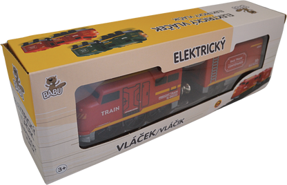 BABU vláčky - Elektrický vláček červený - set 2 ks