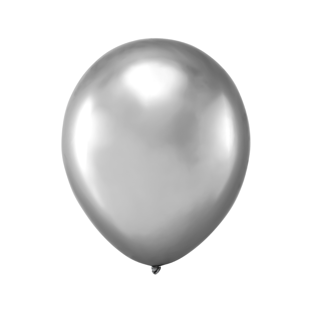 Latexový balón 27 cm 50 ks - stříbrný chromový