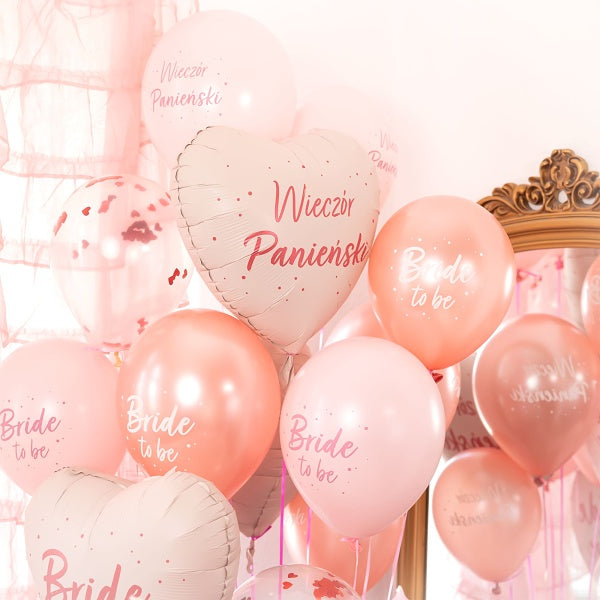 Balónky latexové Bride to be rosegold 30 cm 6 ks