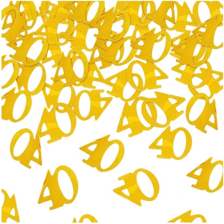 Konfety vystřelovací číslovka "40" metalická zlatá 40cm