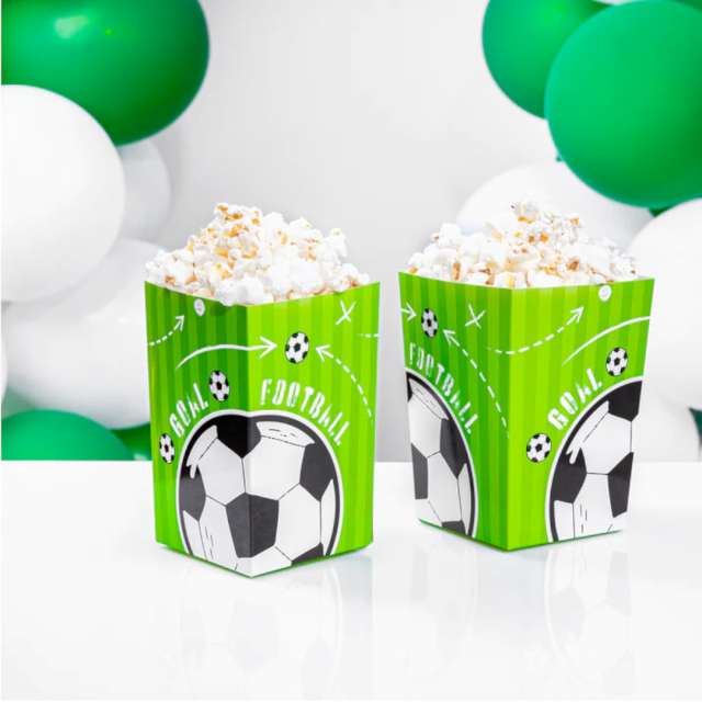 Krabičky na popcorn Fotbal 8,5 x 12,5 cm