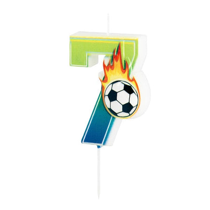 Svíčka dortová Fotbal "7" 6 cm