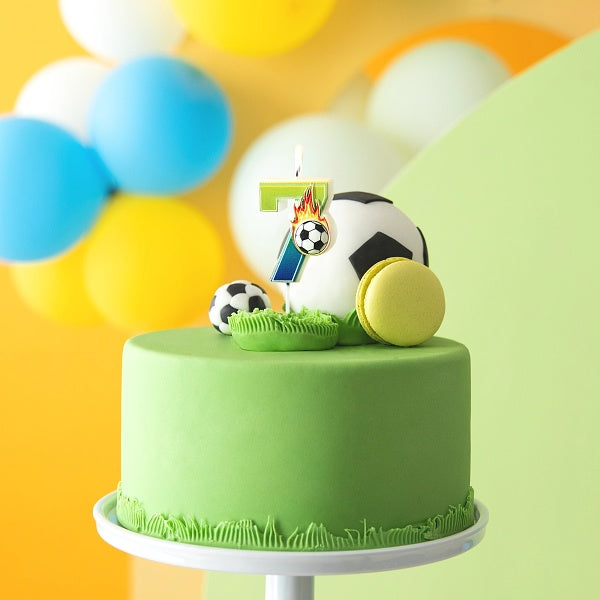 Svíčka dortová Fotbal "7" 6 cm