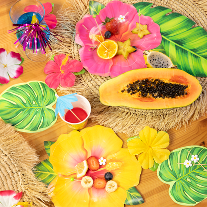 Aloha tropical květiny - Talíře papírové  6 ks