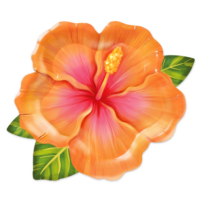 Aloha tropical květiny - Talíře papírové  6 ks