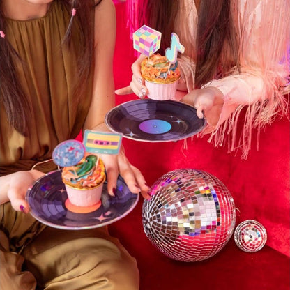 Papírové talíře Disco 18 cm 6 ks