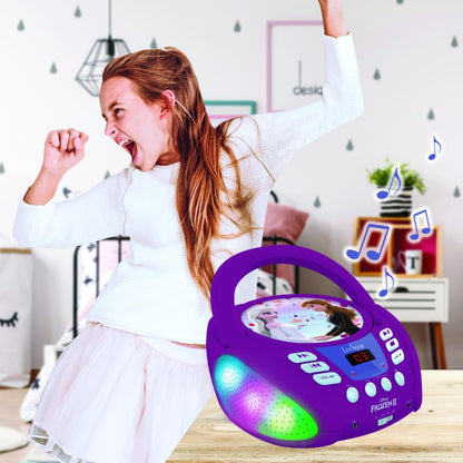 Lexibook CD přehrávač Frozen s bluetooth a světelnými efekty