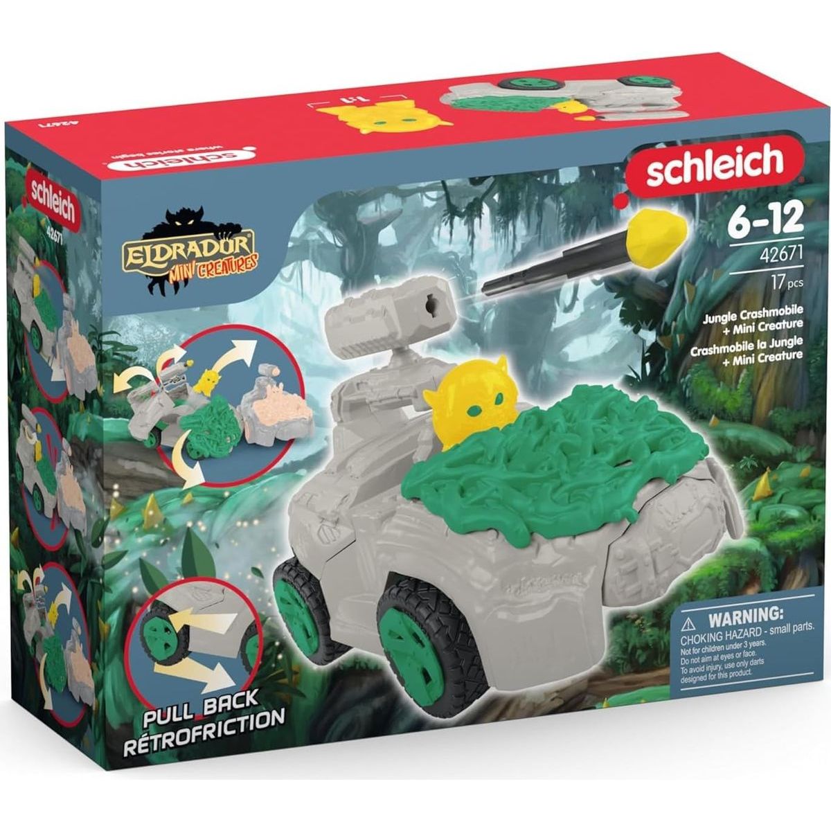 Schleich CrashMobile z džungle s figurkou Mini Creature