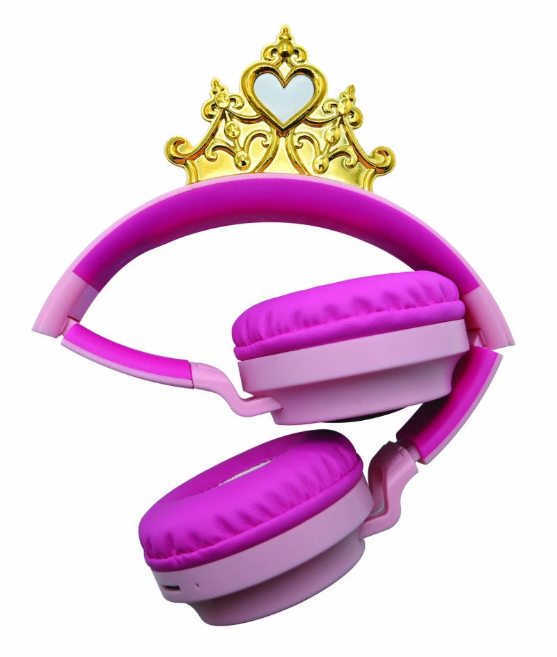Lexibook 3D bezdrátová sluchátka Disney princezny se světelnými efekty a limitem hlasitosti