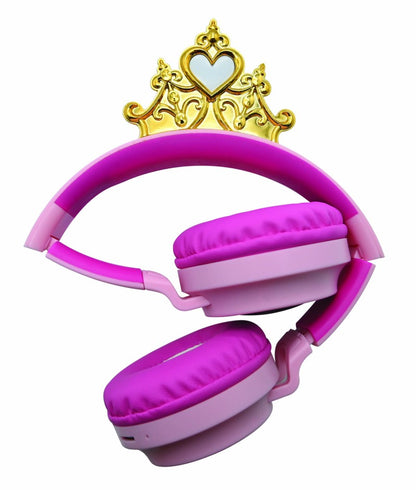 Lexibook 3D bezdrátová sluchátka Disney princezny se světelnými efekty a limitem hlasitosti