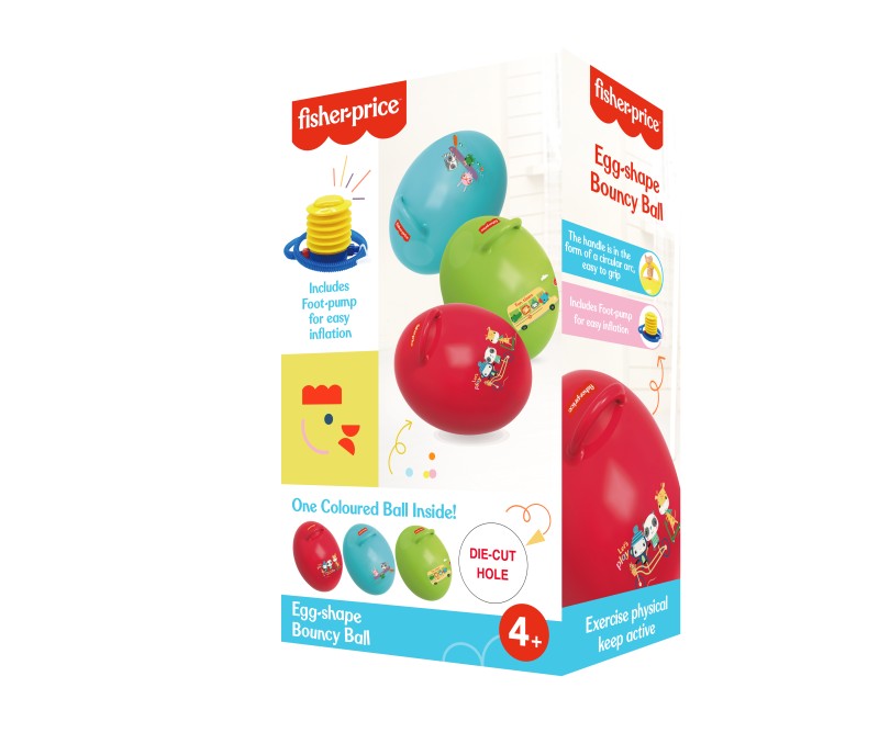 Fisher-Price Skákací míč ve tvaru vejce zelené