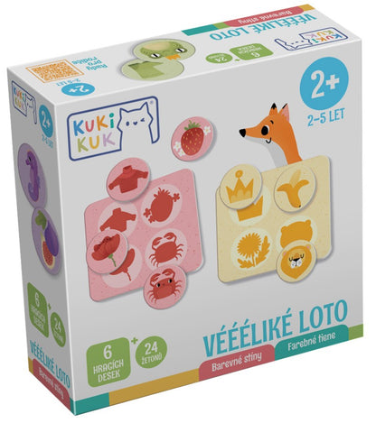 KukiKuk - Véééliké loto Barevné stíny