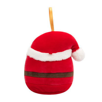 Plyšový mazlíček Squishmallows Vánoční ozdoba Santa s brýlemi - Nick, 10 cm