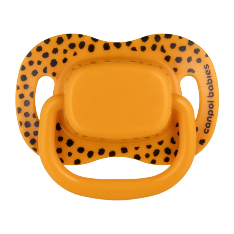Set symetrických silikonových dudlíků BabiesBoo 6-18m 2ks oranžový