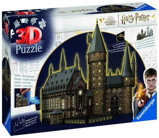 Puzzle 3D Harry Potter: Bradavický hrad - Velká síň (Noční e