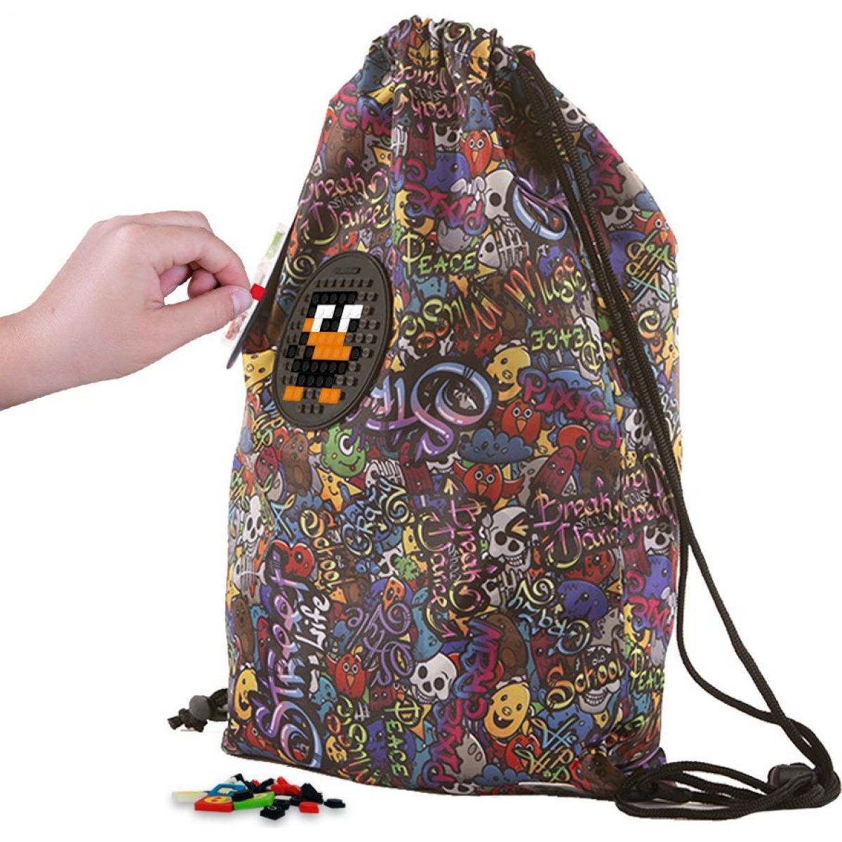 PIXIE CREW Grafitti Drawstring vak
