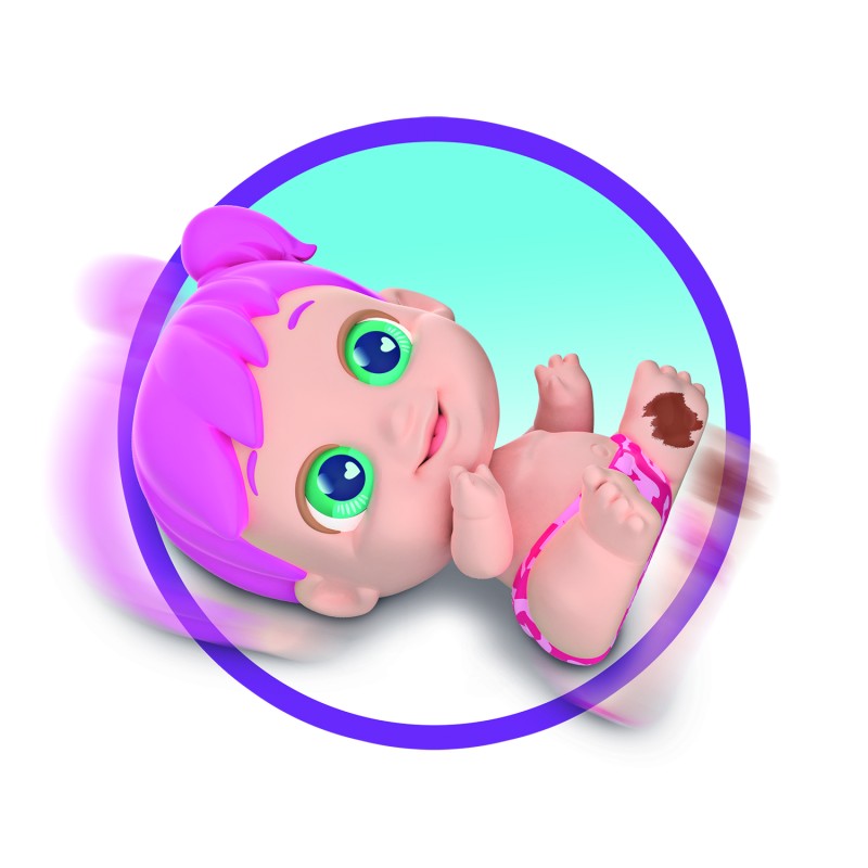 Baby Buppies miminko Kluk modré vlasy jídlo