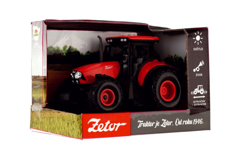 Traktor Zetor plast 9x14cm na setrvačník