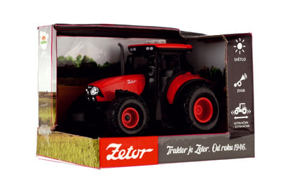 Traktor Zetor plast 9x14cm na setrvačník