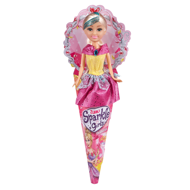 Princezna Sparkle Girlz v kornoutku zelené šaty