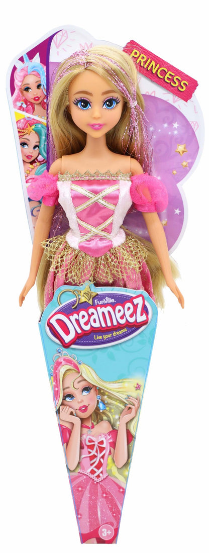 Dreameez princezna v kornoutku hnědé vlásky