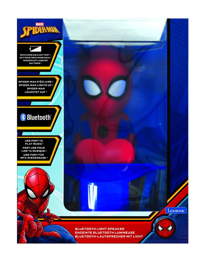 Lexibook bluetooth reproduktor se svítící figurkou Spiderman