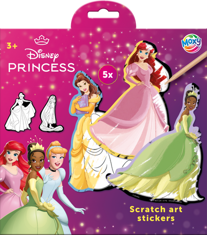 Vyškrabávací obrázky Disney Princezny - samolepky 5 ks
