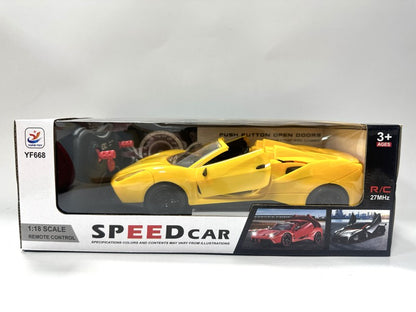 Sportovní RC auto 1:18 žlutý kabriolet