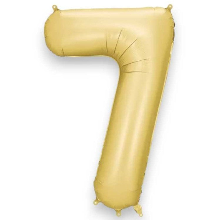 Balónek foliový číslo 7 zlatá 86 cm