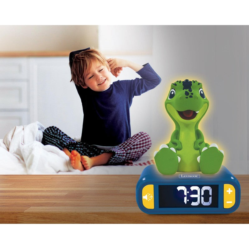 Lexibook budík Dinosaurus se svítící figurkou