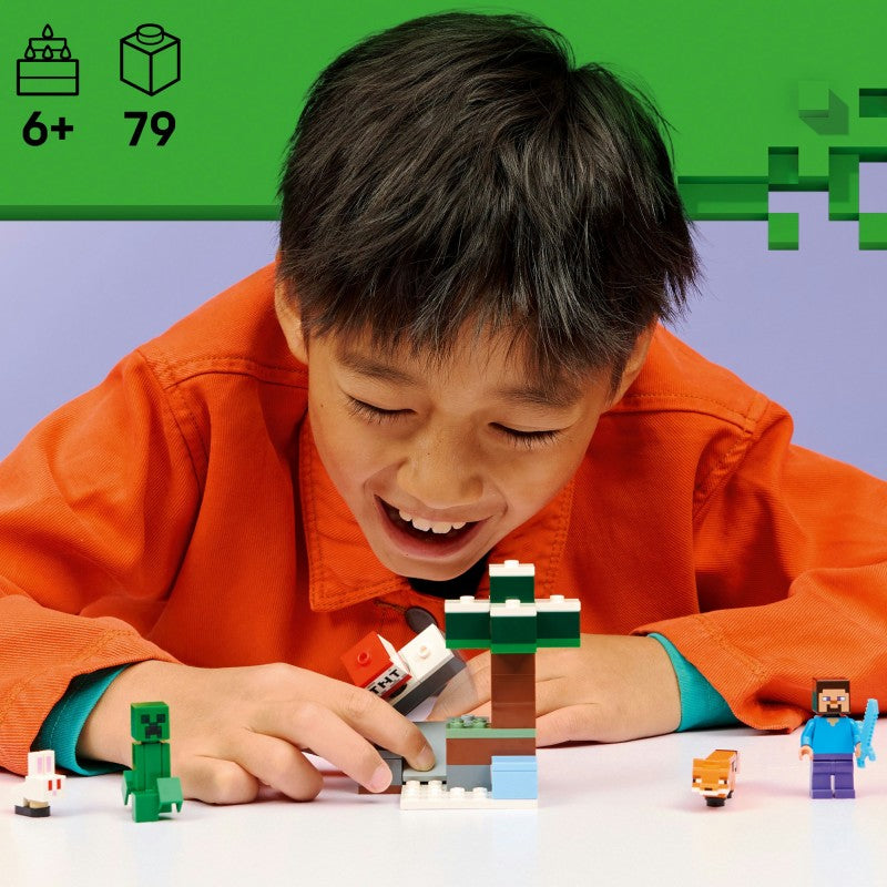 LEGO® 21583 Minecraft®  Steve a dobrodružství v tajze