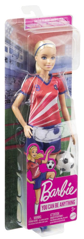 Barbie fotbalová panenka - Barbie v červeném dresu