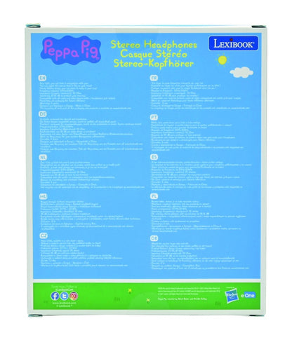 Lexibook skládací drátová sluchátka Prasátko Peppa s limitem hlasitosti