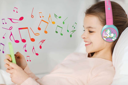 Lexibook 2v1 bluetooth skládací sluchátka Jednorožec s limitem hlasitosti