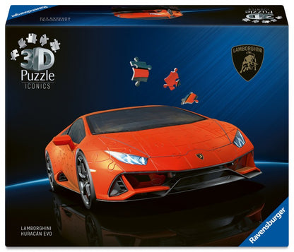 Puzzle 3D Iconics: Lamborghini Huracán Evo oranžové