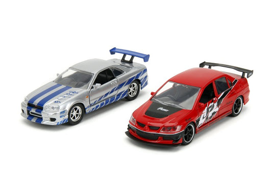 Rychle a zběsile Twin Pack 2006 Mitsubishi Lancer Evo IX + Brianův 2002 Nissan Skyline GTR