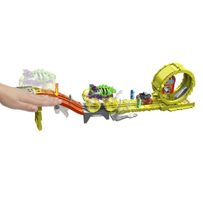 Hot Wheels monster trucks power smashers dráha masivní destrukce