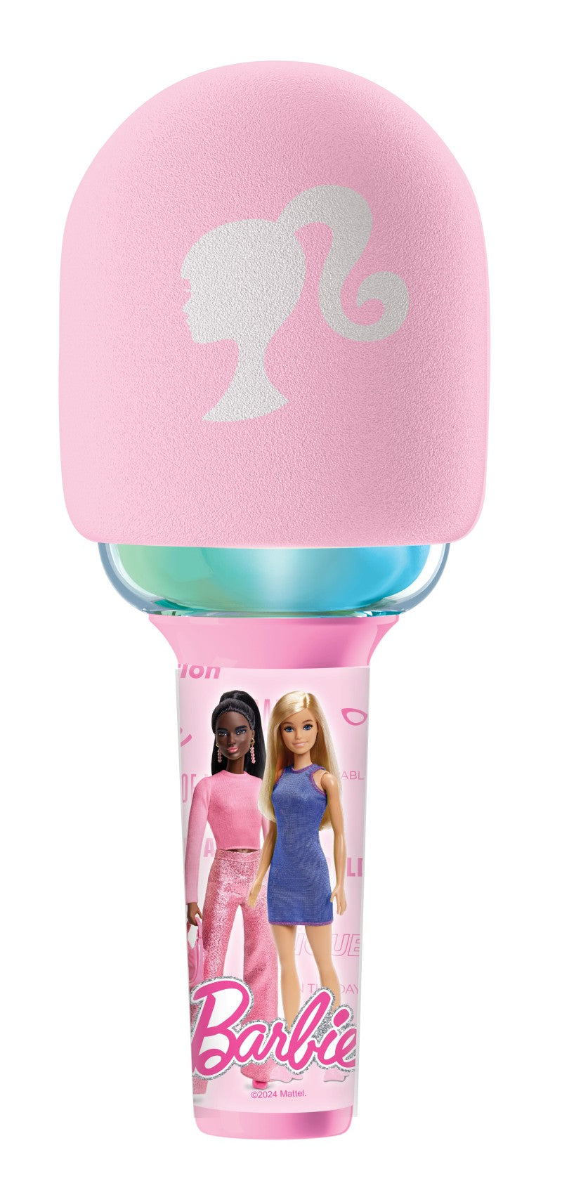 Lexibook svítící bezdrátový karaoke mikrofon Barbie