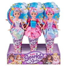 Víla jednorožec Sparkle Girlz v kornoutku růžové vlasy