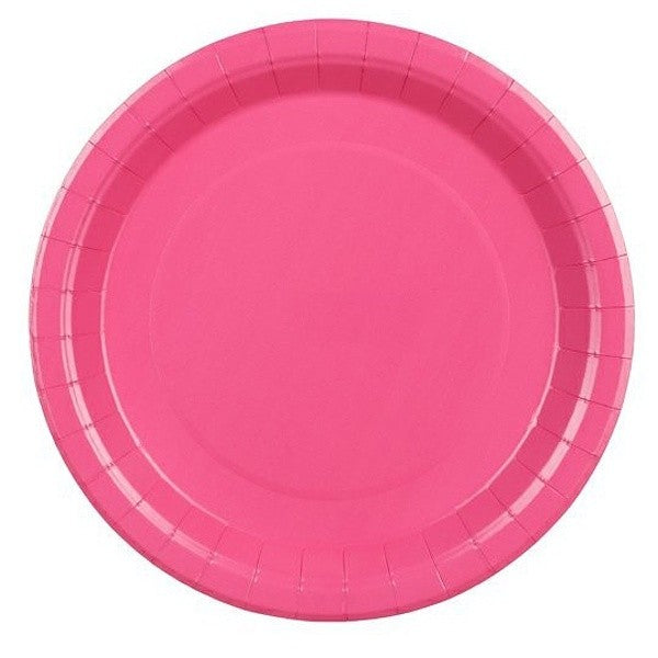 Talíře papírové růžové 23 cm 6 ks