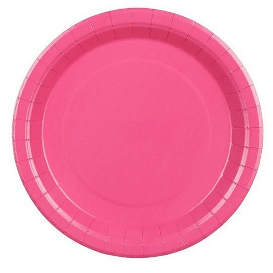 Talíře papírové růžové 23 cm 6 ks