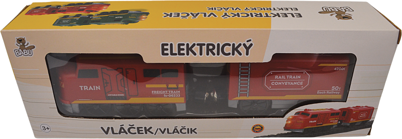BABU vláčky - Elektrický vláček červený - set 2 ks
