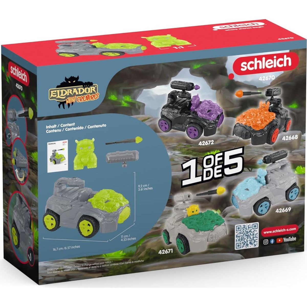 Schleich Kamenný crashMobile s figurkou Mini Creature