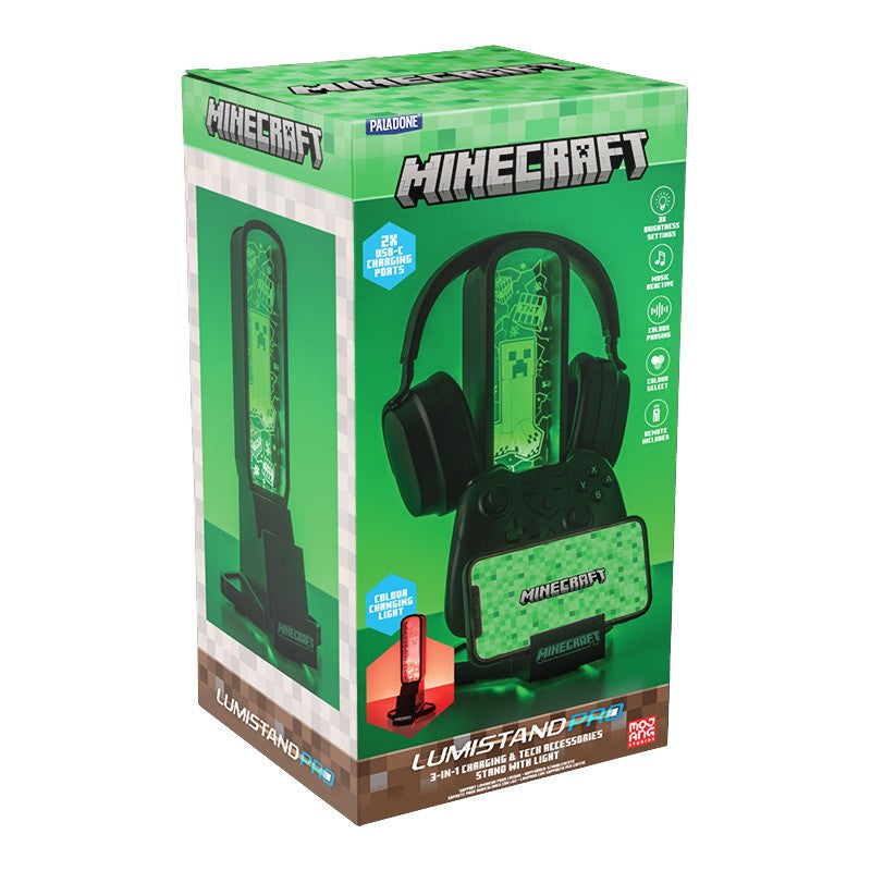 Minecraft držák sluchátek se světlem