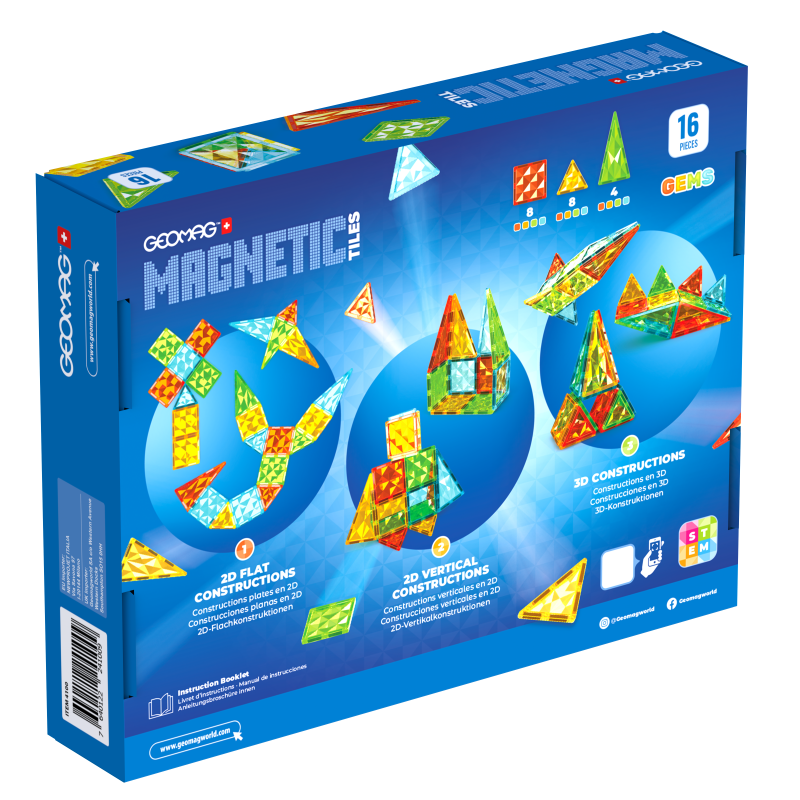 Geomag Magnetic Tiles 16 dílků