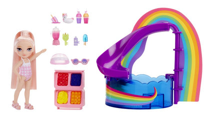 Rainbow High Sada s malou sestřičkou – bazén