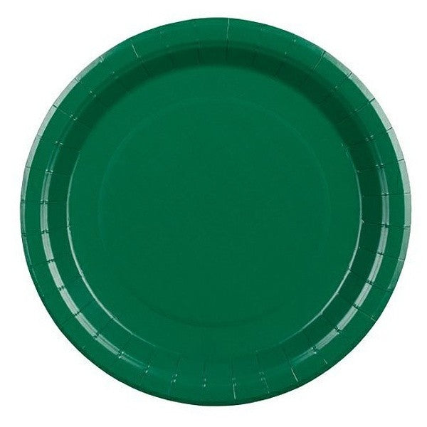 Talíře papírové tmavě zelené 18 cm 6 ks